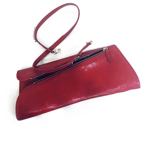CHARLES JOURDAN LAMB Red, Clutch, with a strap - Picture 2 of 6